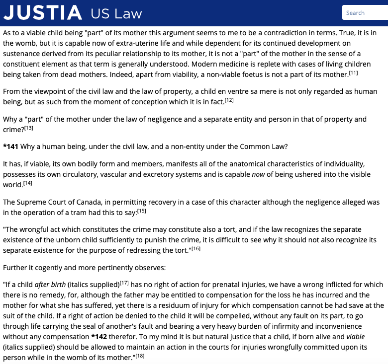 Legal Source 15 Federal Court Case When Does Life Begin